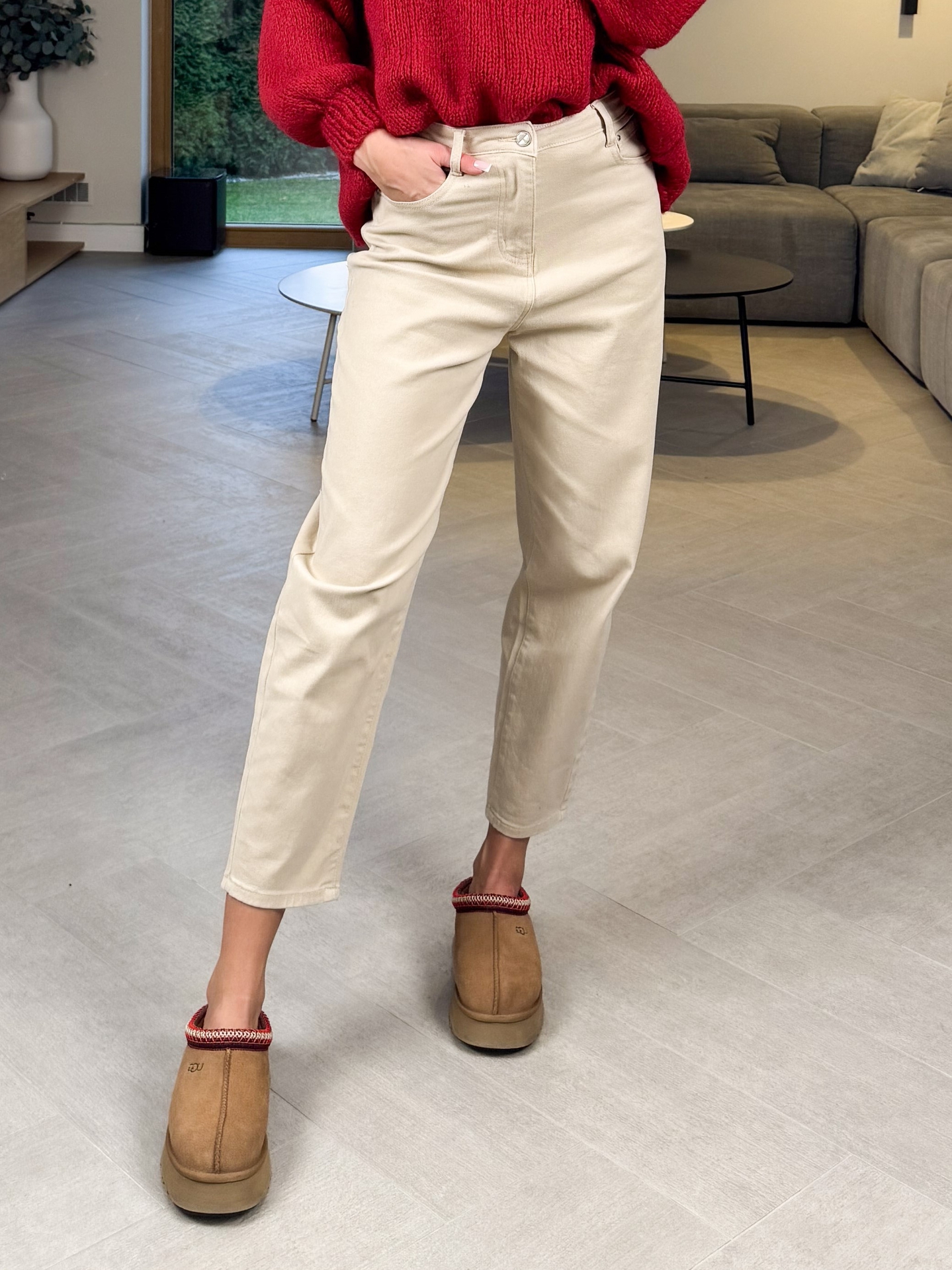 Spodnie Jasnobeżowe Baggy