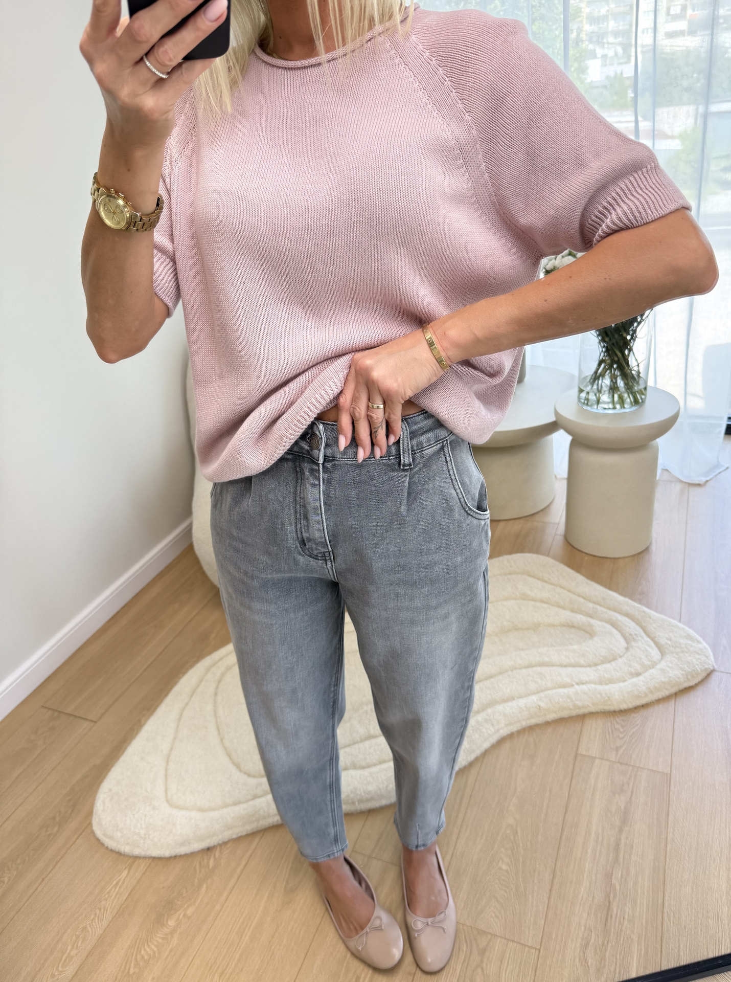 Spodnie Szare Ballon Fit