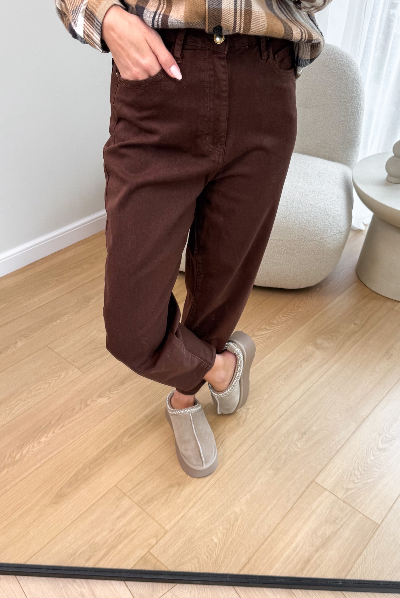 Spodnie Baggy Brązowe City