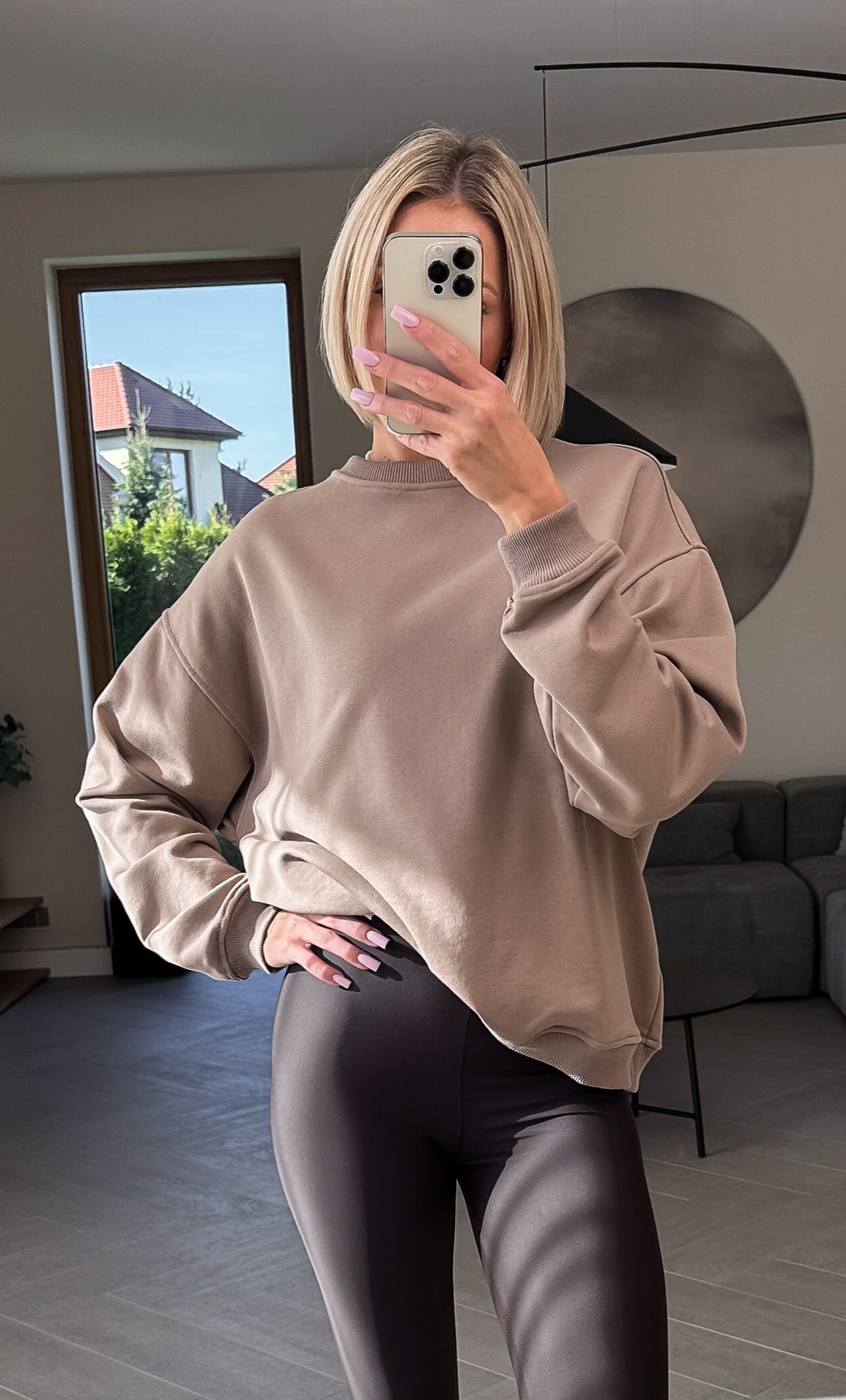 Bluza Nieocieplana Latte Boxy