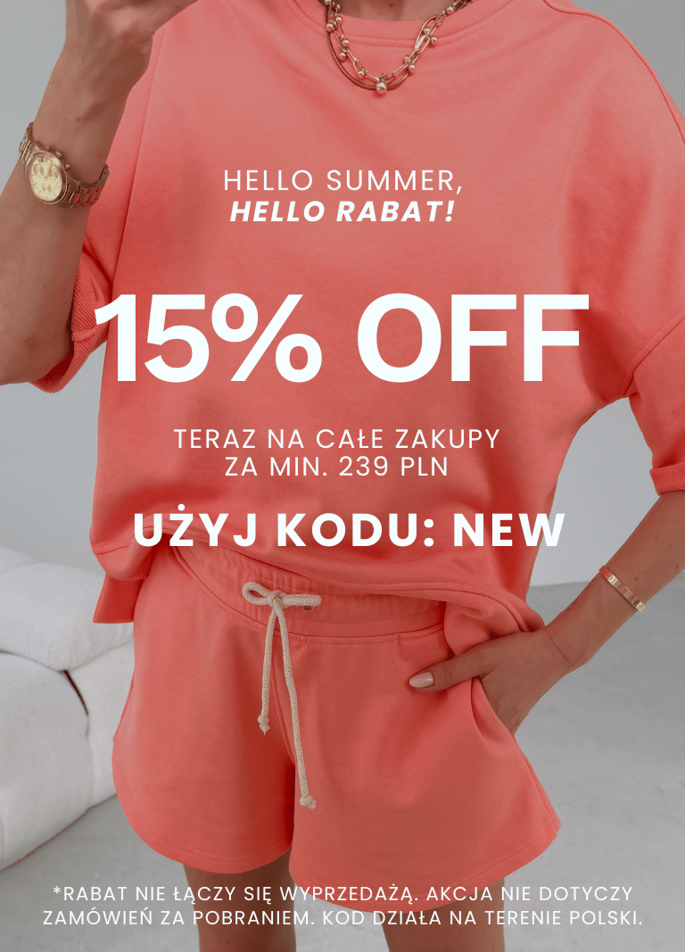 15% na CAŁE ZAKUPY ZA MIN 239 